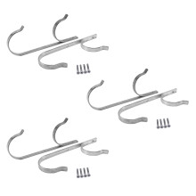 Pool Loch Hanger Premium 6 Teiliges Aluminium Halterungs Set, Perfekte Haken für Teleskop Stangen, Skimmer, Laubrechen