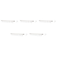 5X Kitchen Rail Rack Wall Mounted Utensil Hanging Rack Stainless Steel Hanger Hooks 10 Sliding Hooks
