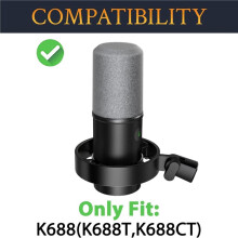 2Pcs Flocked Windscreen for Fifine K688(K688T/K688CT) Microphone Accessories, Mic Cover Filter Windproof Muff
