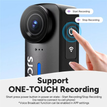 SJCAM C110+ 4K Action Camera with Gyro Stabilization 170 Wide Angle Waterproof Vlog Cam for Streaming Cycling Diving Travel B