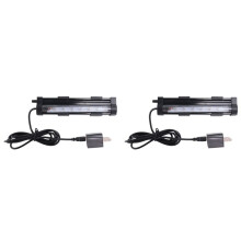 2X 15cm Waterproof LED Fish Tank Light Waterproof Aquarium Lights Multicolor Submersible Lamp(No Oxygen Pump)-US Plug