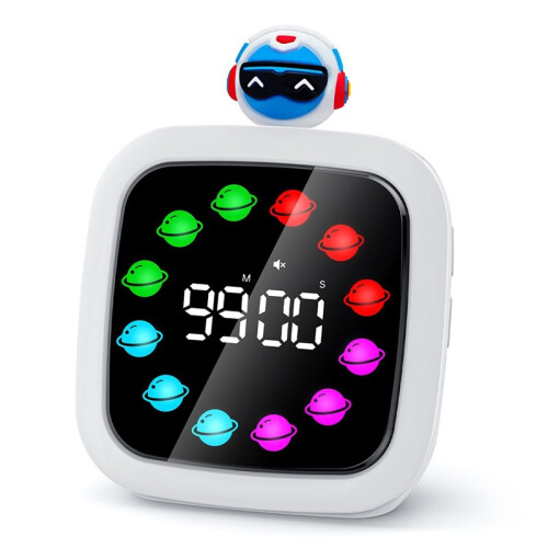 Visual Countdown Timer for Kids, 99-Minute Rechargeable Timer with DIY Color Display, 19 Ringtones,  Management Tool