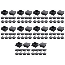 100 Pcs Plastic Square Blanking End Cap Tubing Tube Inserts 38mm x 38mm