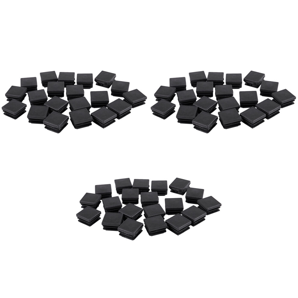 60 Pcs Plastic Square Blanking End Caps Tube Inserts 25Mm X 25Mm 6033327689560