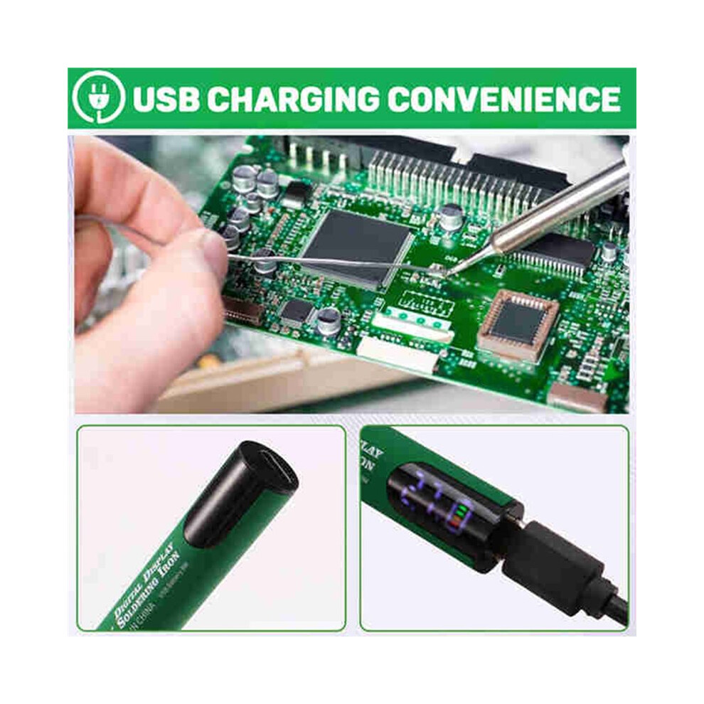 510 Thread Soldering Iron Kit 3 Gear Adjustable Voltage 650Mah Usb Rechargeable Battery Power Welding Tool 6031982865879