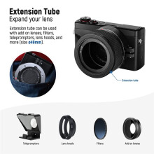 2 in 1 Wide Angle & Macro Additional Lens for  G7X Mark III Camera 18mm HD Wide Angle+10x Macro Additional Lens