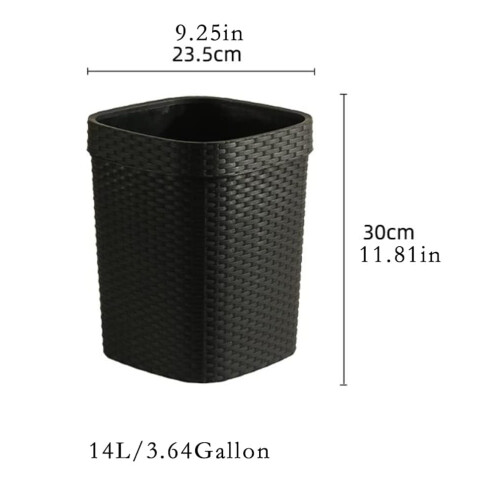 Conteneur À Déchets Noir Résistant Usage 1