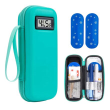 3X Étui de Isotherme pour Stylo à Insuline avec Affichage de la Température, Étanche, avec Compartiment de Rangement pour les Diabétiques