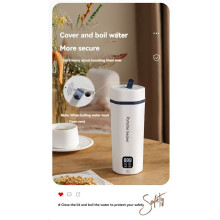 Tragbarer Becher-Teekessel, 6 Voreingestellte Elektrische Wasserkocher zum Kochen, Selbsterhitzende Tasse, B, EU-Stecker