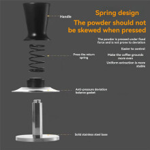 Ensemble D'Outils WDT : Aiguille Rotative à Poudre de Café de 58 mm et Marteau à Poudre, Agitateur à Expresso à Profondeur Réglable.