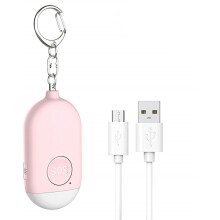 Alarme Personnelle Rechargeable Urgence éTanche Auto DéFense SOS Alert RapeSifflet de SéCuritéSiren pour les Femmes et les Enfants et les AîNéS
