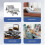 2X SK-04 Lift Chair Hand Controller IP66 Lifting Bed Remote Control Electric Push Rod Controller with 8 Pin 9 Core Plug 3