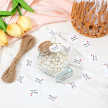 200 Handgefertigte Geschenkanhänger Aus Weißem Papier mit Kordel, 3 cm Durchmesser, Ideal für Bastelarbeiten, Kerzendosen und Hochzeiten.