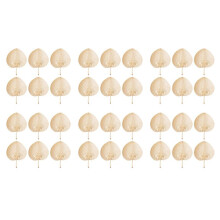 36X Natural Handmade Straw Fan Hand-Woven Leaf Hand Woven Summer Cooling Mosquito Repellent Hand Fans