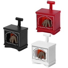 LED Glowing Fireplace Model Winter Holiday Gift Lit Fireplace Miniature Landscape Ornament