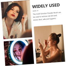 2-teiliger Make-up-Puderpinsel für Foundation, Nagelreinigungspinsel zur Staubentfernung für ein flauschiges Auftragen