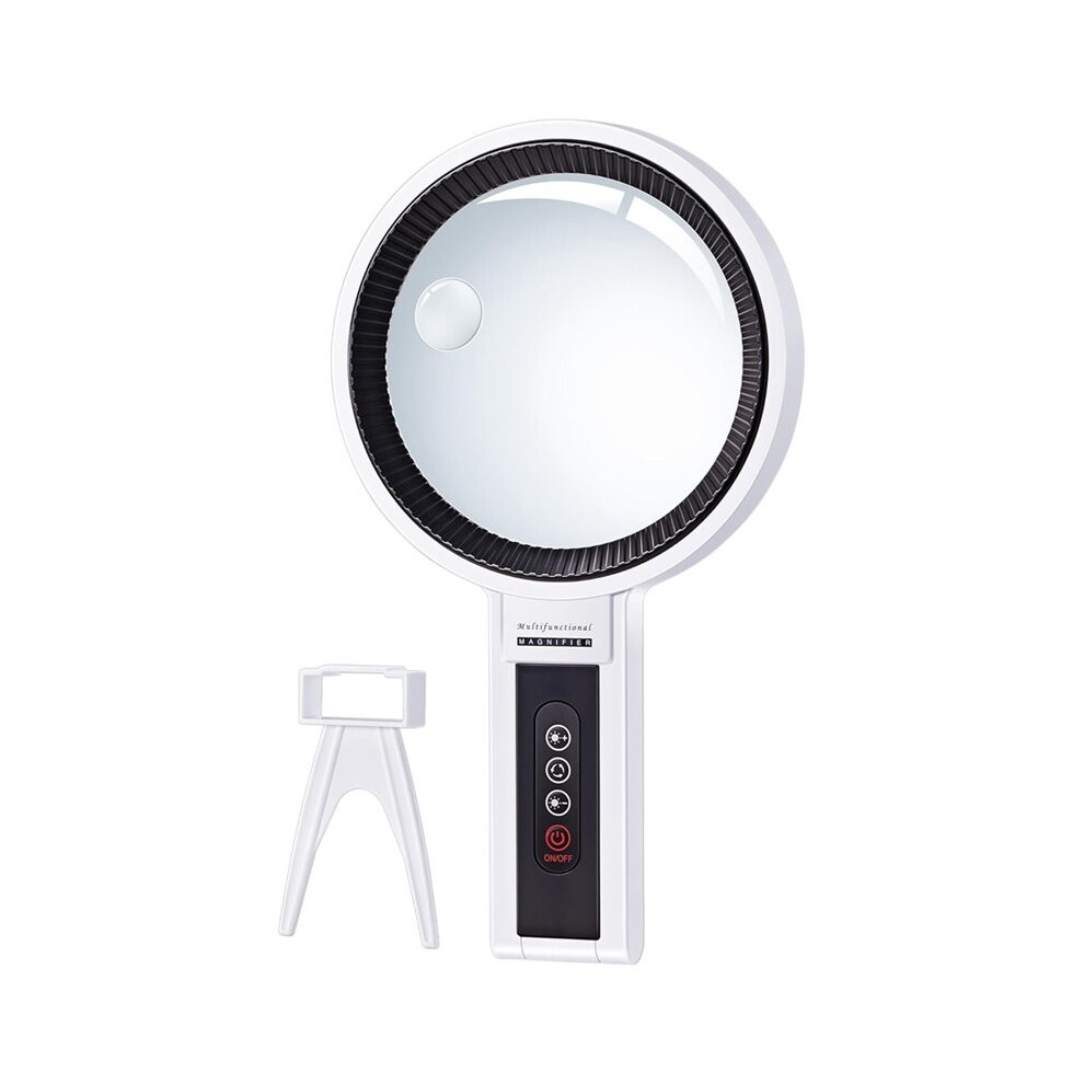 Magnifying Glass With Light And Stand 5.3-Inch Magnifying Glass Adjustable Brightness Handheld And Stand Magnifier 4711839422265