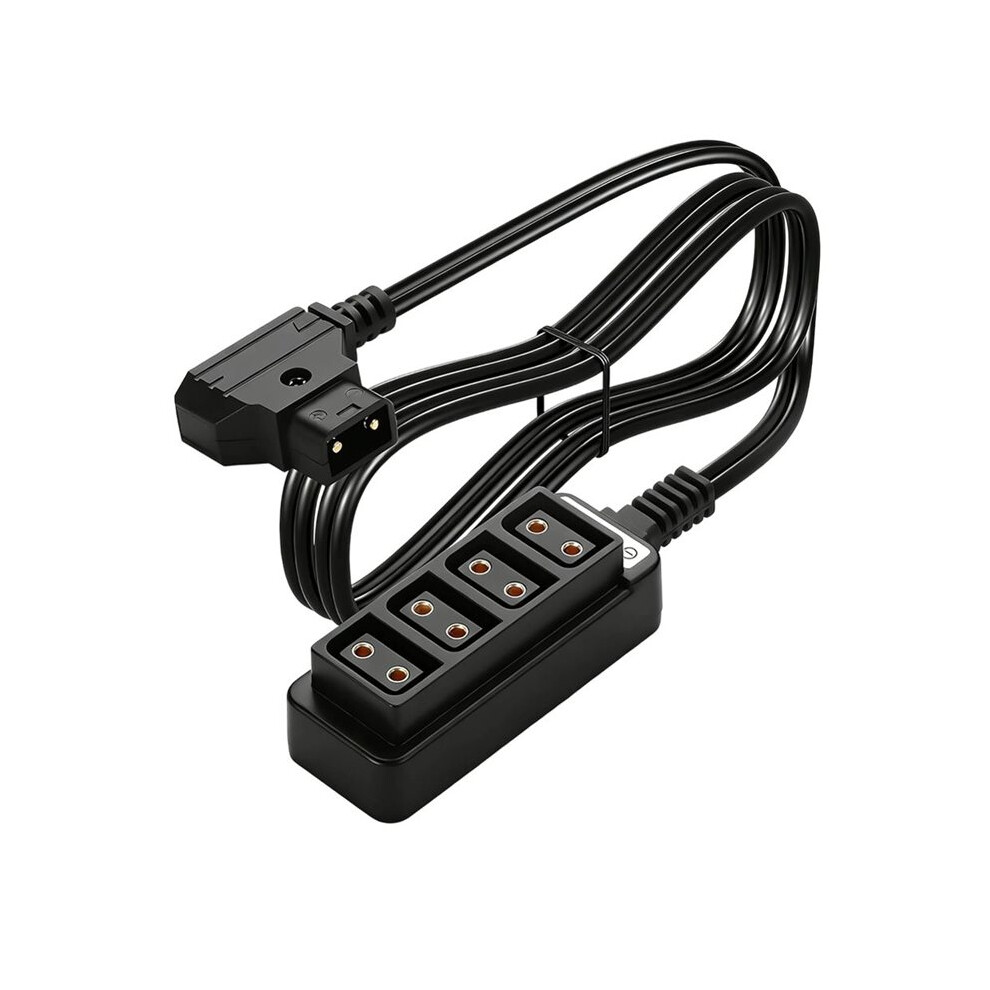 D-Tap Splitter Cable,D Tap Male To 4 Port Female Splitter Hub Power Cable,Splitter Adapter For V-Mount Camera Battery 4711009806932