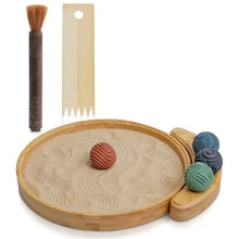 1 Set Japanischer Garten, Holz-Sandtischdekoration, Geeignet Als Geschenk und Heimdekoration