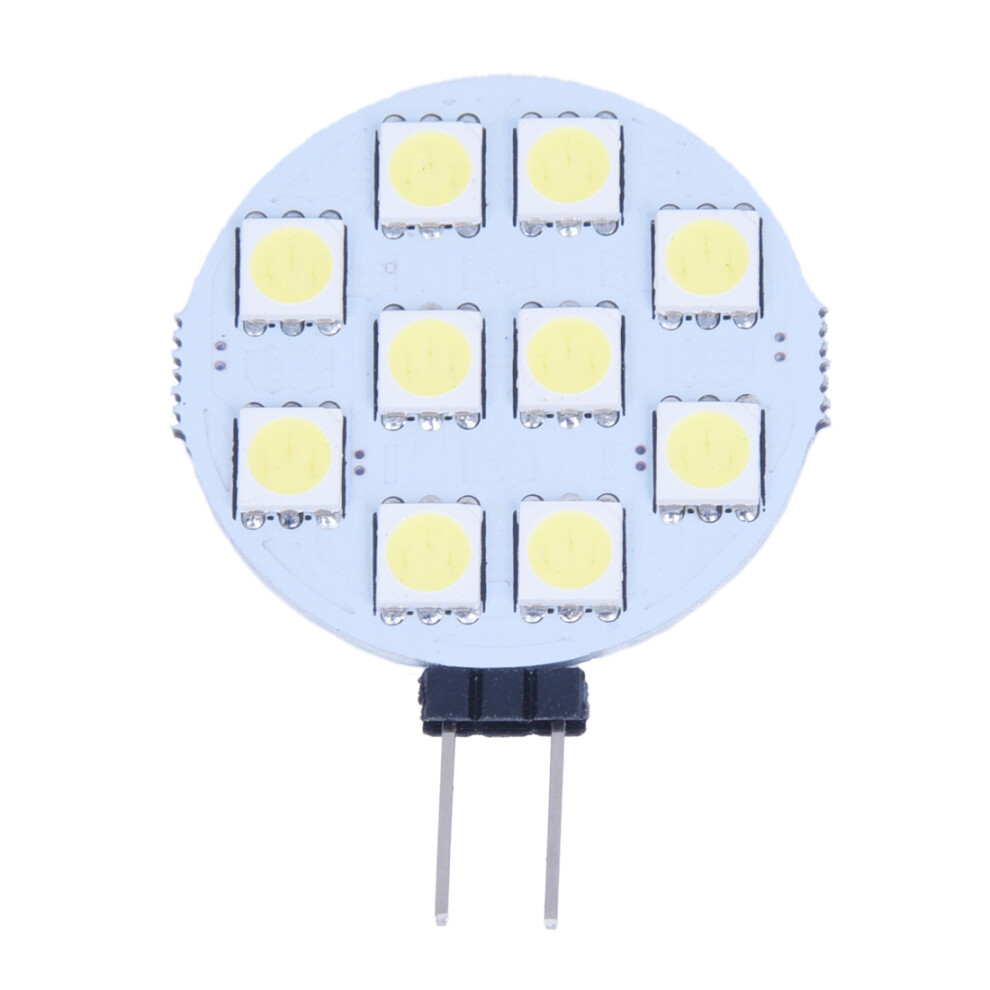 5 X G4 Pure 10 5050 Smd Led Marine Boat Spot Lamp Bulb 12V White/Light 4761197878860