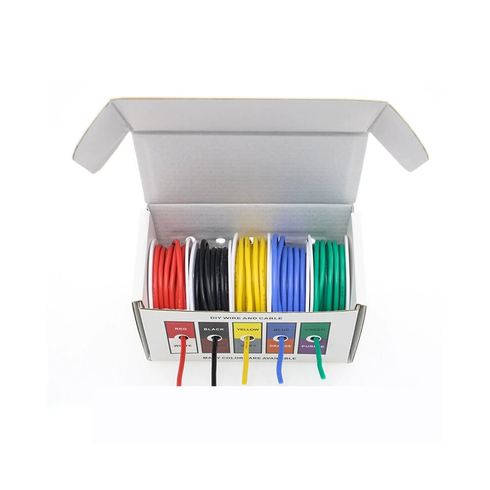 Electric Wire Flexible Silicone Wires 22Awg Stranded Tinned Copper Wire 32.8Ft/10M Each 4711474064615