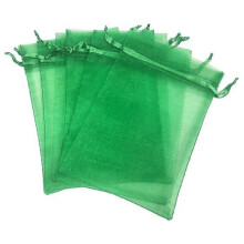 100 Pieces of Pearl Yarn Bags, Organza Bags, Drawstring Display Bags, Christmas Candy Gift Bags, 15 x 20cm