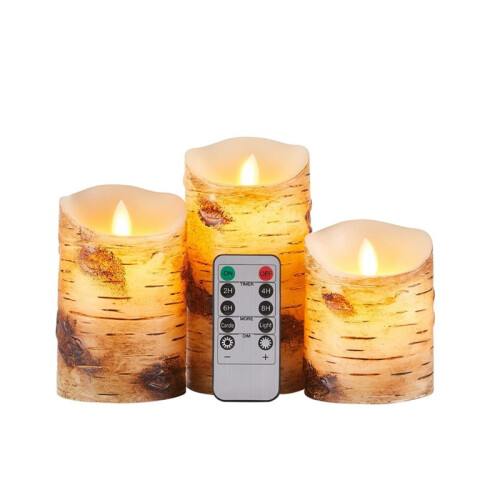 Remote Control LED Electronic Candle Light Set Simulation Swing 10 Buttons Remote Control Timer Candle Lights,B