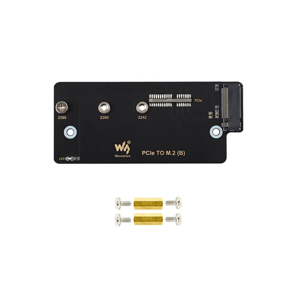 Waveshare Pcie To M.2 Nvme Ssd Adapter Card For Raspberry Pi Compute Module 4 Cm4 Compatible With 2242/2260/2280 Ssd Black 4711433608263