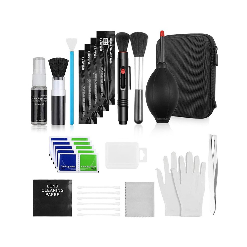 11 In 1 Professional Dslr Camera Cleaning Kit With Aps-C Cleaning Swabs Microfiber Cloths Cleaning Pen For Camera Lens 4713658279372