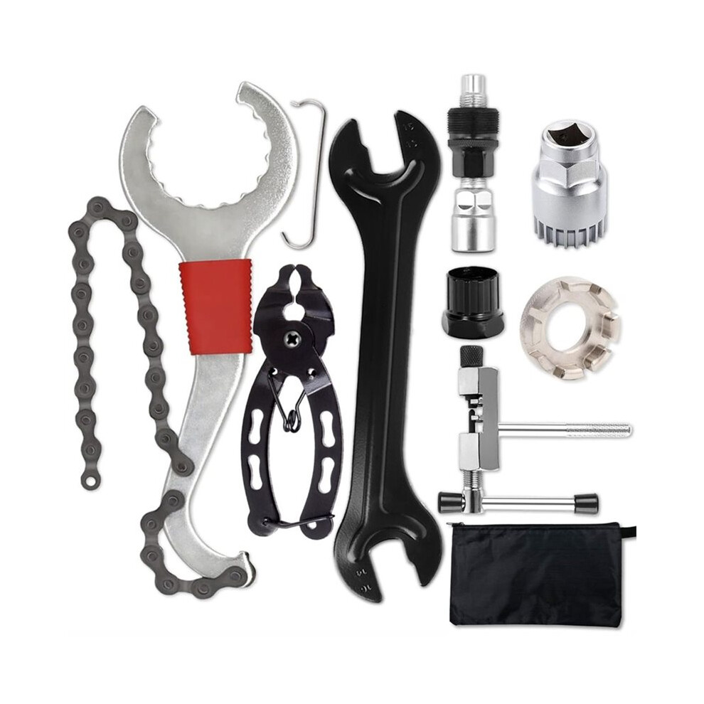 Bike Tool Kit,8 Professional Bicycle Repair Tools For Mountain Bike With Cassette Remover Wrench Crank Puller Extractor 4711972502503