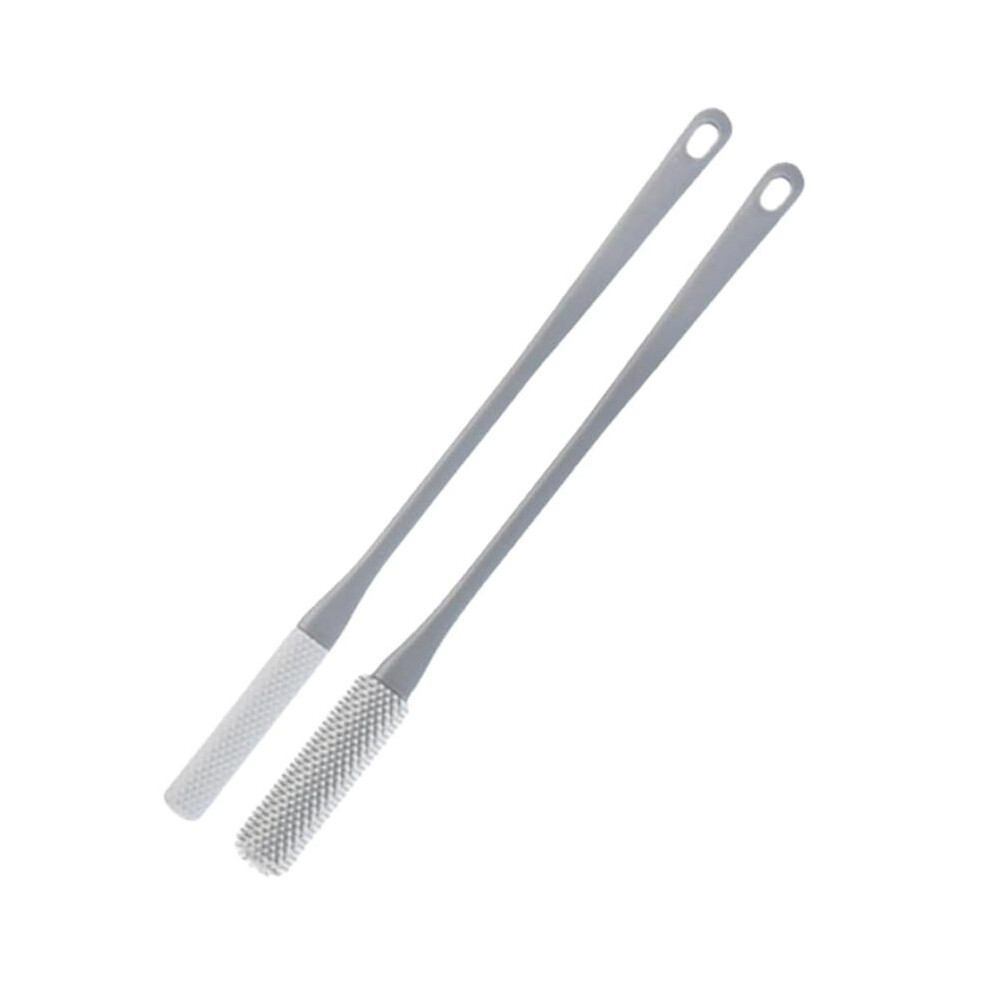 Toe Cleaning Brush, 15.7" Foot Scrubber with Long Handle Silicone Toe Cleaner, Brush Exfoliating Foot Scrubber