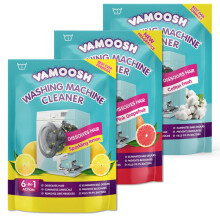 Vamoosh 6-in-1 Washing Machine Cleaner (3 Sachets: 1 x Pink Grapefruit, 1 x Cotton Fresh, 1 x Spark