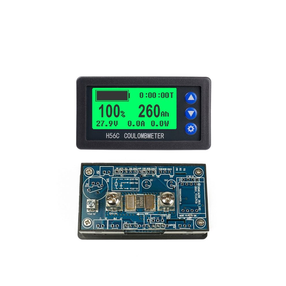 H56cs Dc100v Coulometer Battery Capacity Tester 50A Lcd Backlight Display Digital Ammeter Voltmeter Meter Monitor 4713940347550