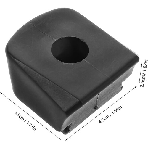 2Pcs Roller Skate Brake Blocks Black Rubber Toe Stops Replacement Pads 1