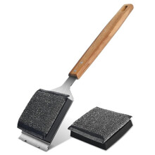 Bristle Free Grill Brush Safe BBQ Cleaner with Stainless Steel Scraper Includes Replacement Brush for Outdoor Grill
