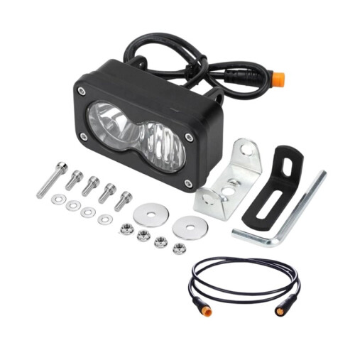 LED Headlight Upgrade Kit for Ridstar Q20/Q20 Lite/Q20 Pro with Mount Bracket Extension Cable Front Light Headlight A