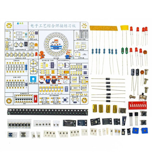 Electronic  Comprehensive Soldering Practice Board SMD Novice Soldering Components DIY Production Kit 1
