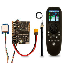 Controle Remoto RXG7-TXG4 com Tela Colorida, Placa Receptora 6-15VDC com Módulo GPS para Reequipamento de de Isca RC