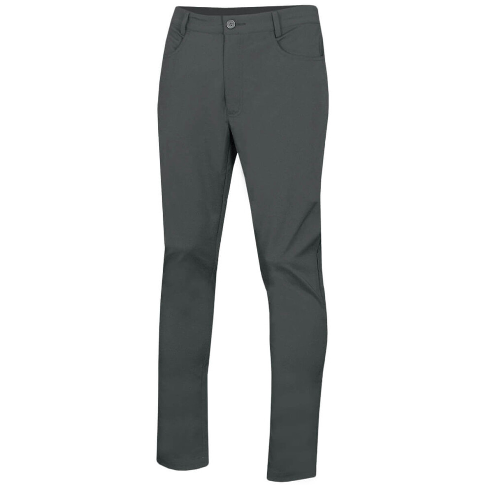 Calvin Klein (32/33, Steel) Mens 2026 Tech Slim Fit Lightweight Golf Trousers
