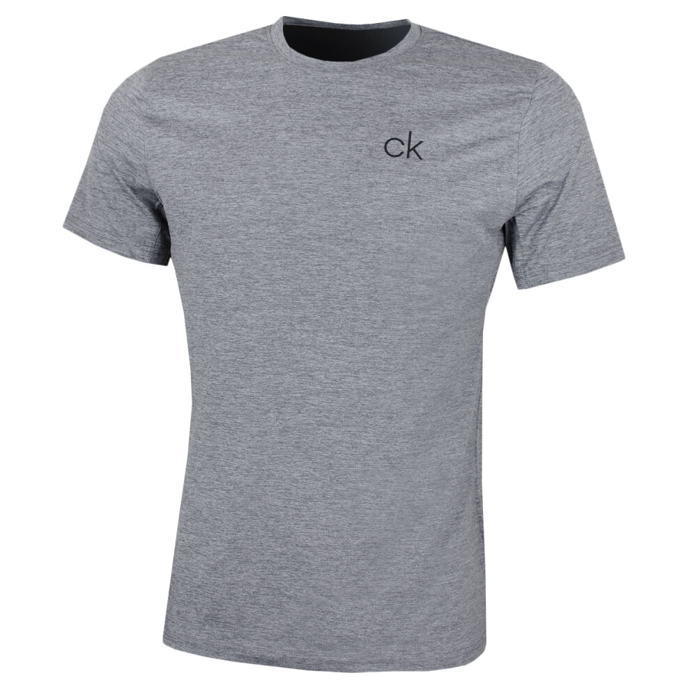 Calvin Klein (Xl, Silver) Mens Newport Tee Moisture Wicking T-Shirt