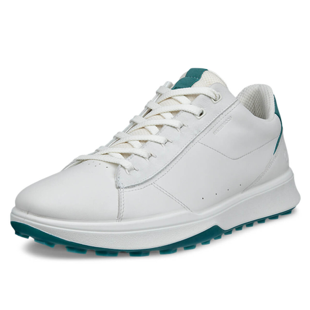 Ecco (Uk 7.5, /Baygreen) Mens 2026 Street Vibe Lace Up Waterproof Spikeless Leather Golf Shoes White