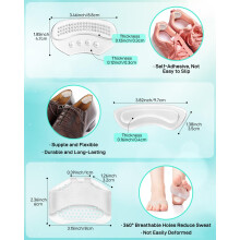 Snqqmtt 10PCS High Heel Comfort Pad Inserts, Silicone Shoe Cushion Insoles Heel Grips Liner Metatarsal Pads for Women Shoes Too Big, Prevent Rubbing