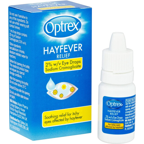 Optrex Optrex Hayfever Relief, 2% w/v Eye Drops Sodium Cromoglicate, 1