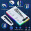 Heat Dissipation Bracket Base with RGB Lighting for PS5 Double Handle Handle Charging Block for PS5/SLIM/Pro Host White 6