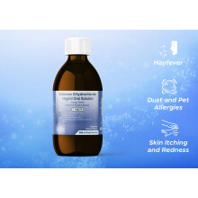 Cetirizine Dihydrochloride Allergy Relief Syrup | Antihistamine Oral Solution for Hay Fever, Dust & Pet Allergies, Hives, Redness and Itchiness of Sk