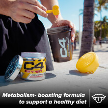 C4 Ripped Pre Workout Powder ICY Blue Raspberry 30 Servings | Zero Sugar Pre Workout with 150mg Caffeine, 500mg L Carnitine, 1600mg Beta Alanine, 200