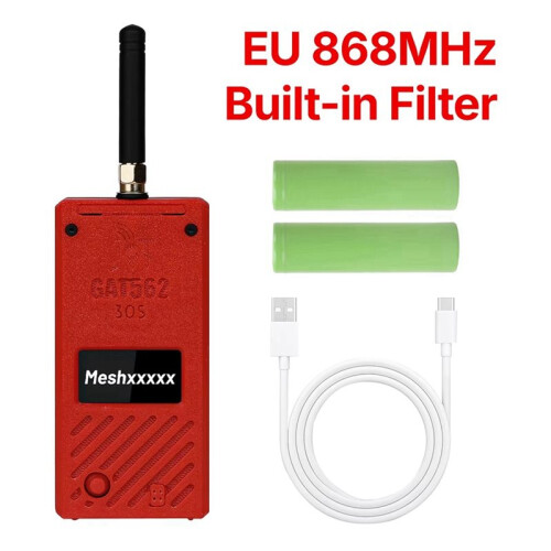 GAT562 30s Meshtastic para LoRaWAN Mesh NRF52840 SX1262 GPS LoRa IoT Node Meshcore Tela OLED de 1,3 Polegadas 30dBm 50KM 868MHz 1