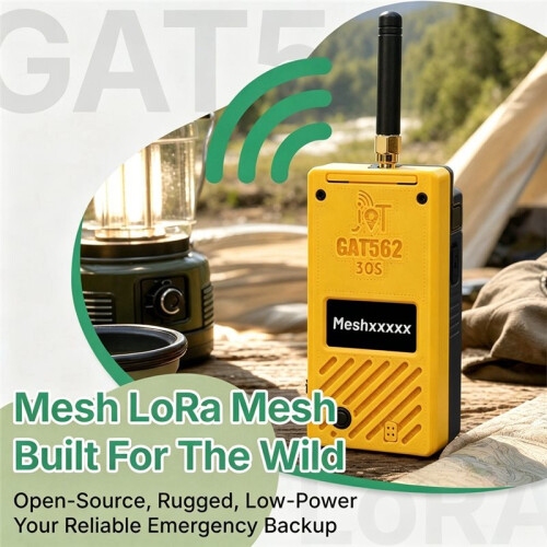 GAT562 30s Meshtastic para LoRaWAN Mesh NRF52840 SX1262 GPS Meshcore Tela OLED de 1,3 Polegadas 30dBm  WiFi 50KM 868MHz 2