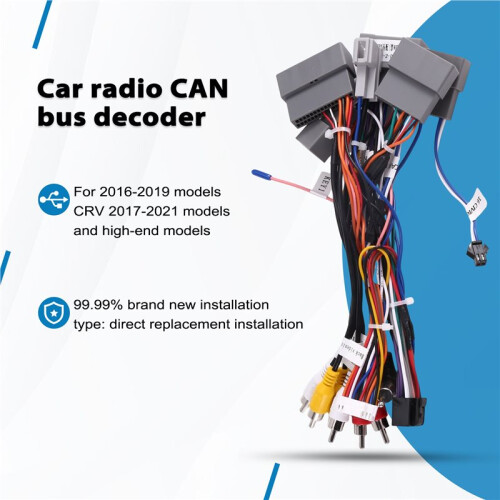 Bilradio CAN-Bussdekoder CAN-Bussströmkabel Can-Bussadapter Kabelhärva för   2016-2019 CRV 2017-2021 2