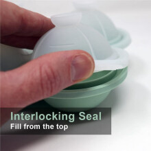 Silicone Ice Mold 4-Cavity Round Ice Tray Mold Perfect for Cocktails, Whiskey & More, Includes Lid